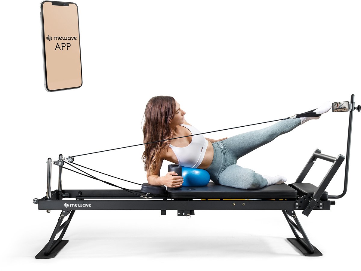 Pilates Inklapbare Reformer Fitnessapparaat voor Thuis & - Mewave - €399,00