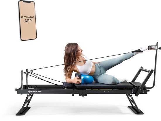 Pilates Inklapbare Reformer Fitnessapparaat voor Thuis & - Mewave - €399,00