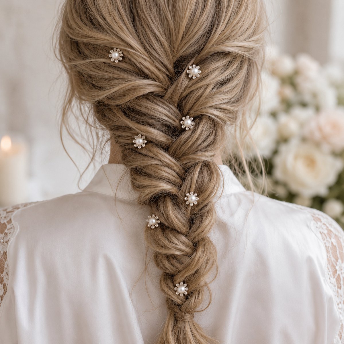 Haar in Stijl® Lulu 20 Bloem Haarspelden Goud - Wedding Hair Bruid