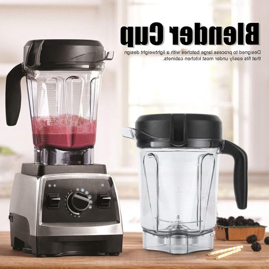 Vervangende Blenderkan 64oz voor Voedselmixers - Transparante Container voor Huishoudelijk Gebruik, Ideaal voor Smoothies en Soepen — afbeelding 2