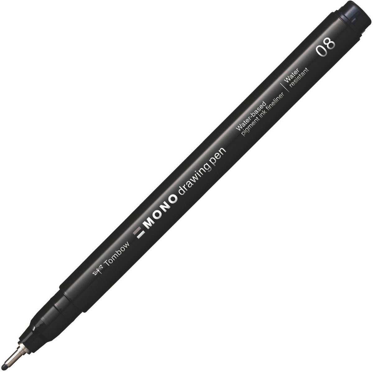 Tombow Mono Fineliner - 08 - 0.58 mm - Medium punt - Zwart