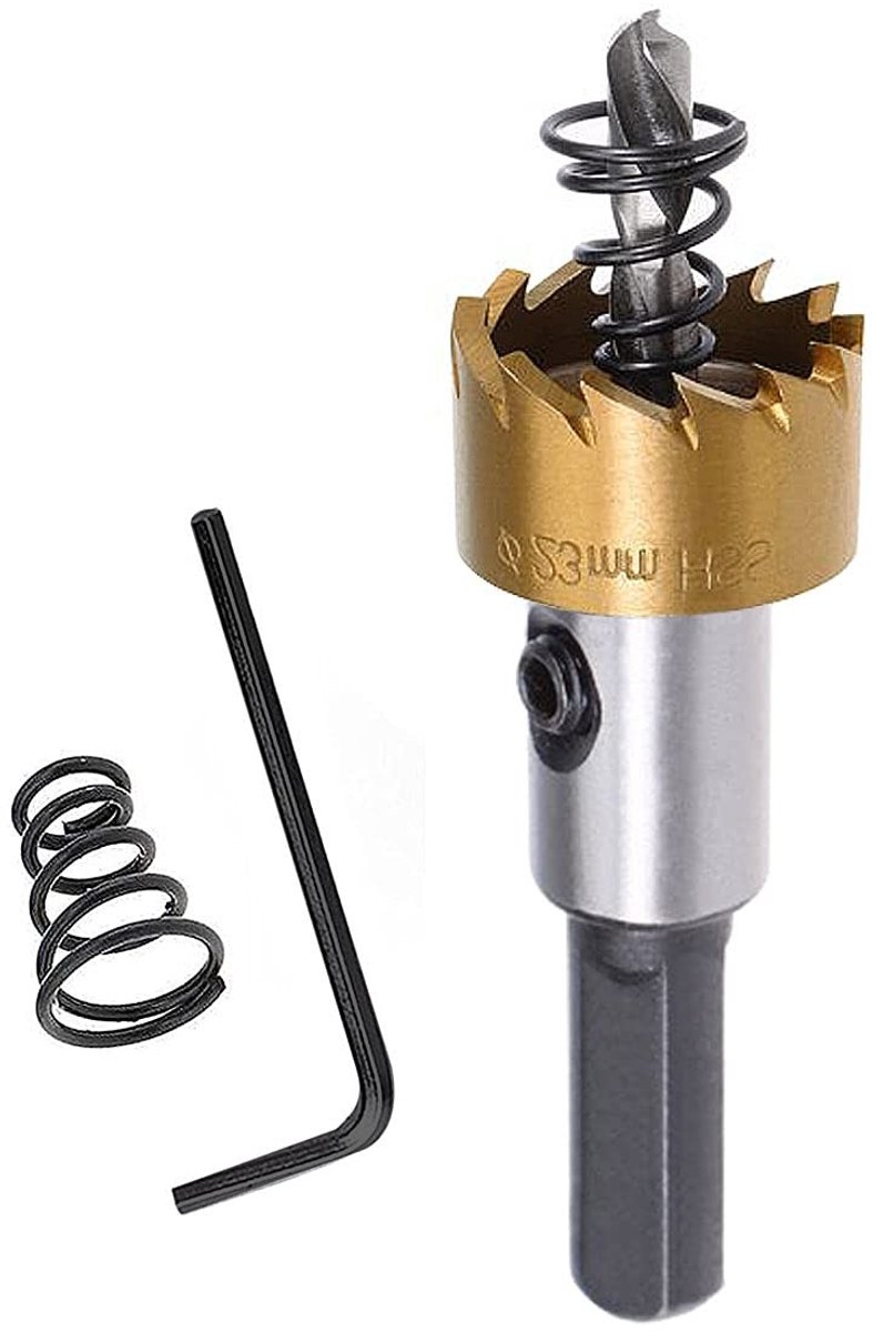 Dailygoods- Gatzaag Heavy Duty - Titanium Plated - Boor - Inbussleutel - Schokbestendig - Diameter 23mm - Openingsdiepte 15mm