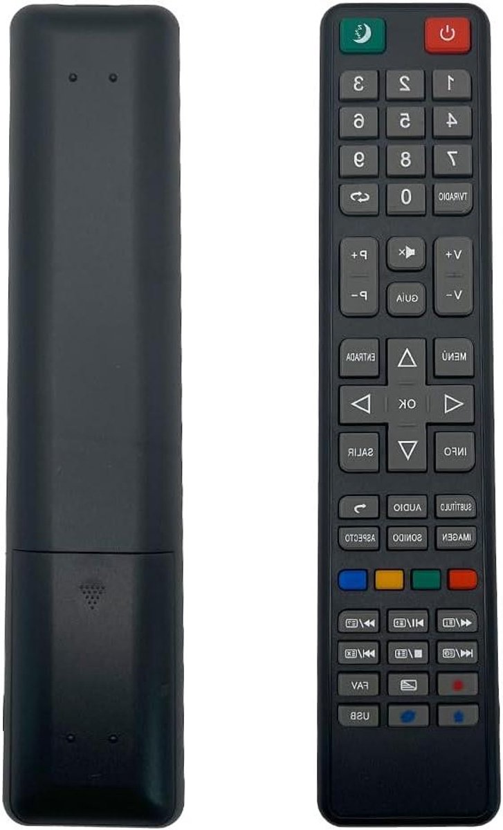 Afstandsbediening TV - Universele afstandsbediening - TV Bediening - Geen programmering nodig - 23 x 5 x 2 cm - Zwart