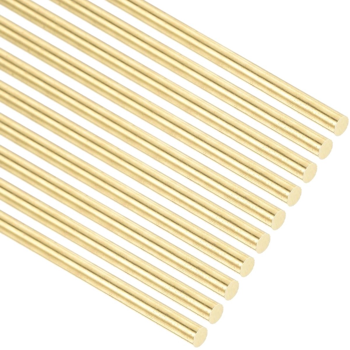 12 Stuks 4mm x 100mm Messing Staven, Ronde Massieve Messing Stangen voor DIY, Lassen, Modelbouw en Ambachten