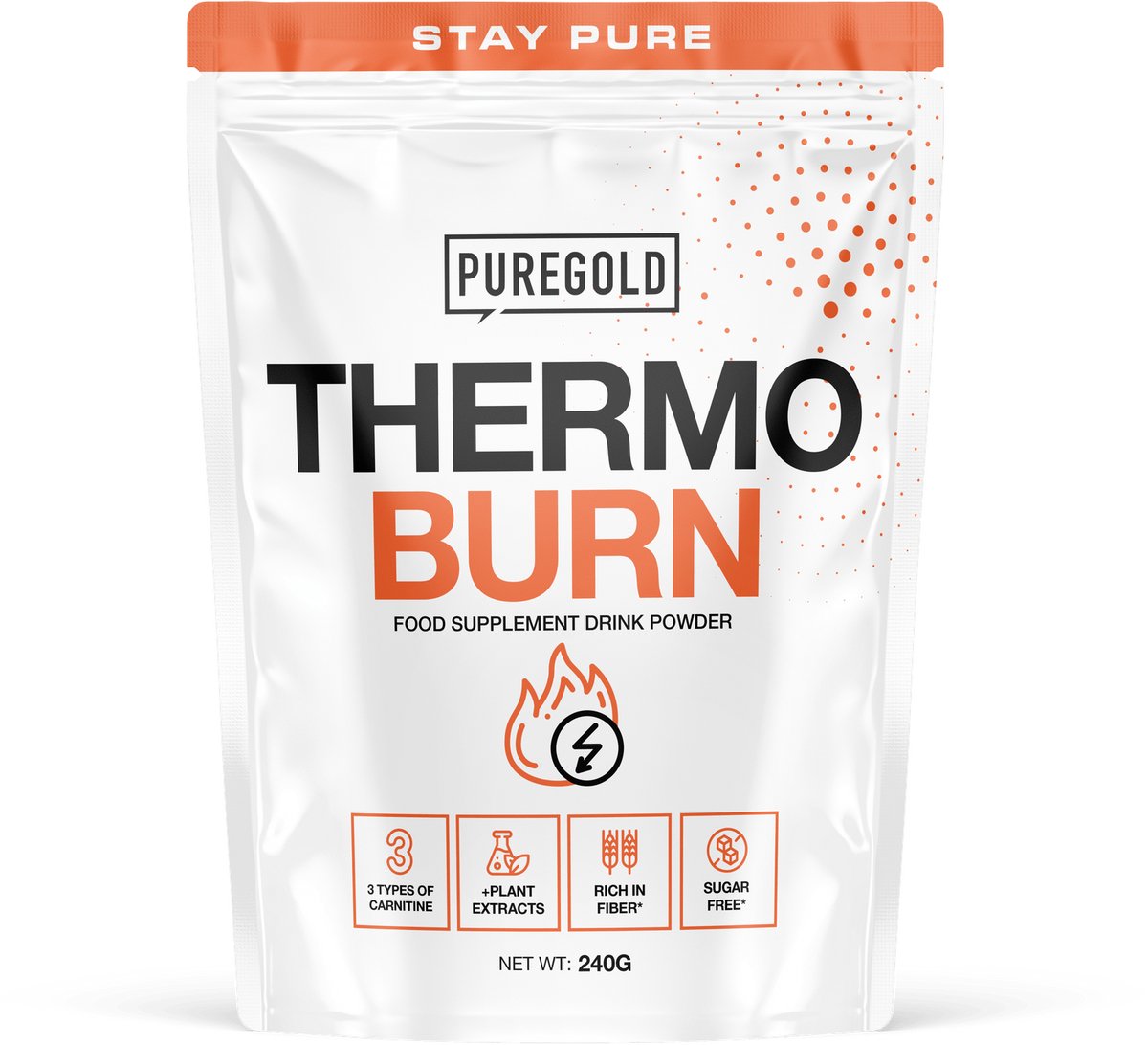Pure Gold Thermo Burn Drank – Thermogene Vetverbrander – Kers – 240g
