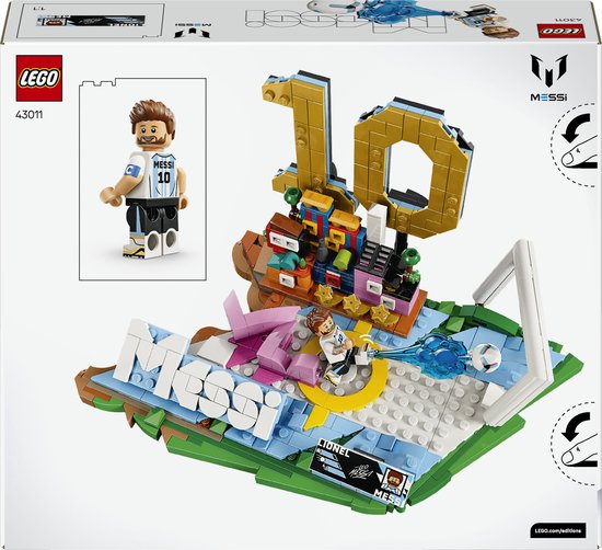LEGO Editions Lionel Messi – Moments de Football Ensemble de Construction et Décoration de Chambre d'Enfant - 43011