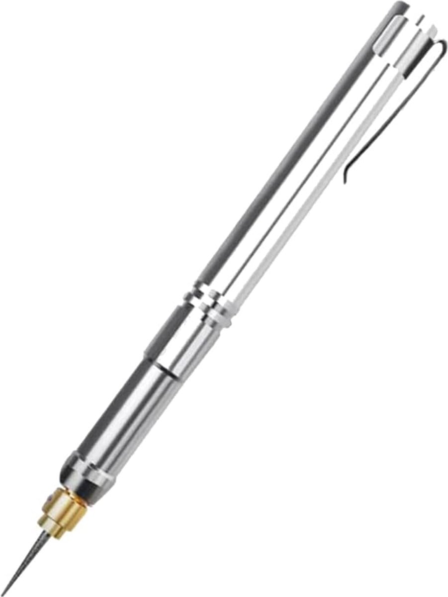 Graveerpen Set - Precisie Tool - Hobby Projecten - Draadloos Li-ion Accu - 19 cm Lengte - Zilver