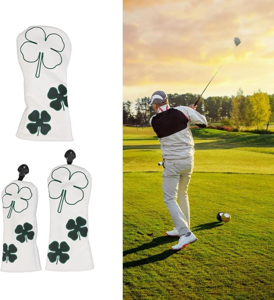 Premium PU Lederen Golf Accessoire - 3 Stuks Houten Hoofddeksels met Pluche Voering voor Bescherming en Comfort van premium — afbeelding 2
