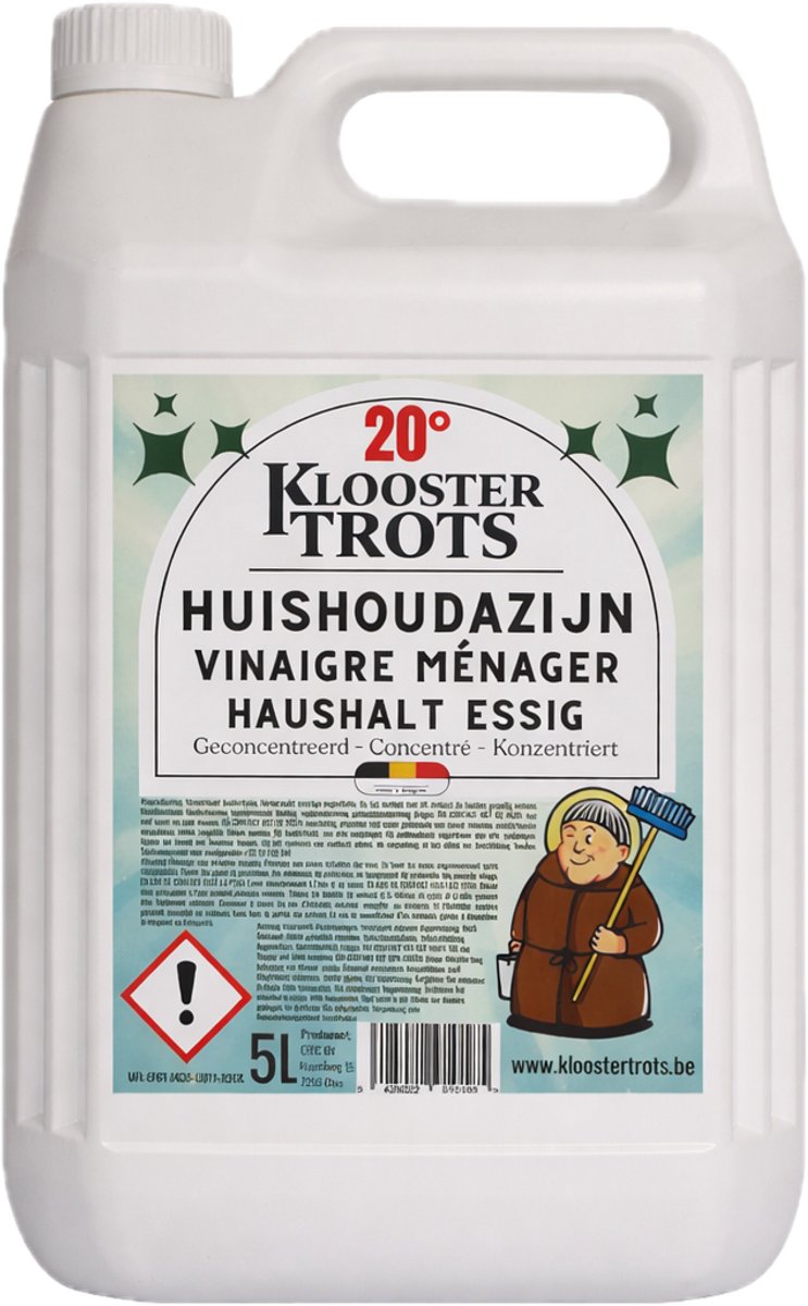 Kloostertrots Huishoudazijn 20° - 5 Liter