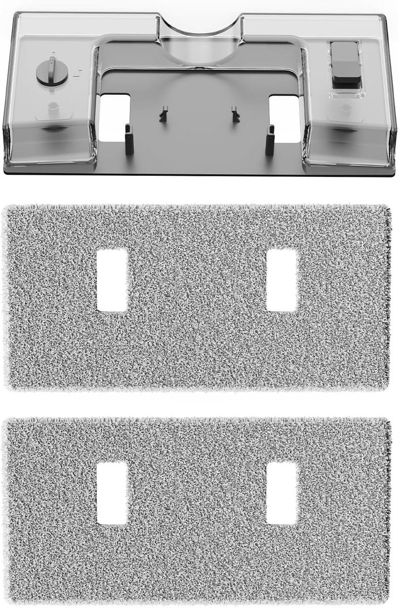 Waterreservoir met dweilen - Reserveonderdelen stofzuiger - Vloeren dweilen - Inclusief 2 dweilen - 190 Gram - Niet gespecificeerd