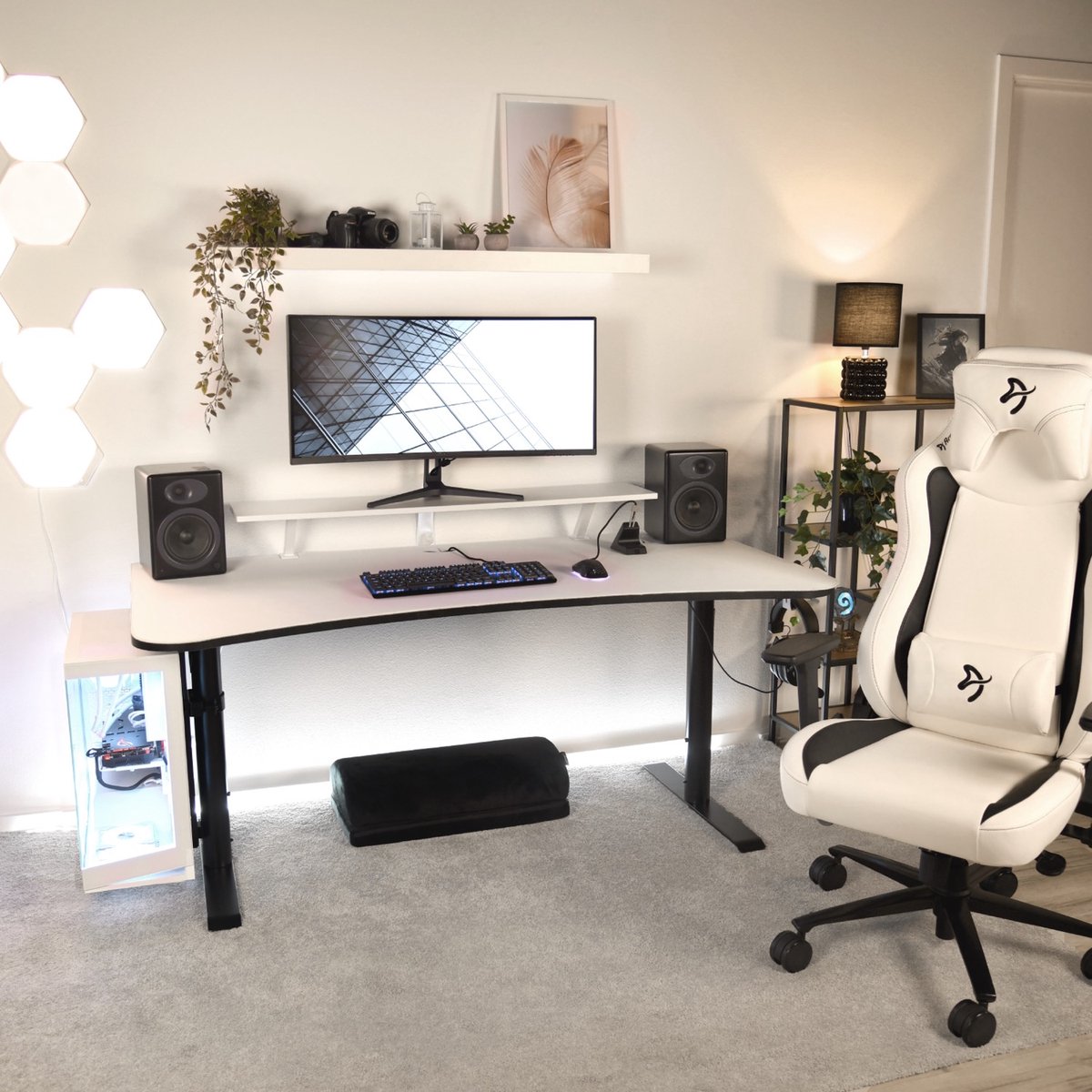Arozzi Arena Desk Riser Large - White bevestiging thumbnail 2