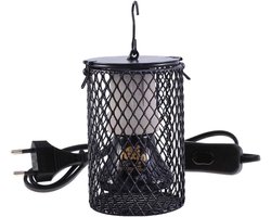 Keramische Warmtelamp - Reptielenlamp - Terrarium Klimaat - Met Anti-heet Beugel - 10.5 x 10.5 cm