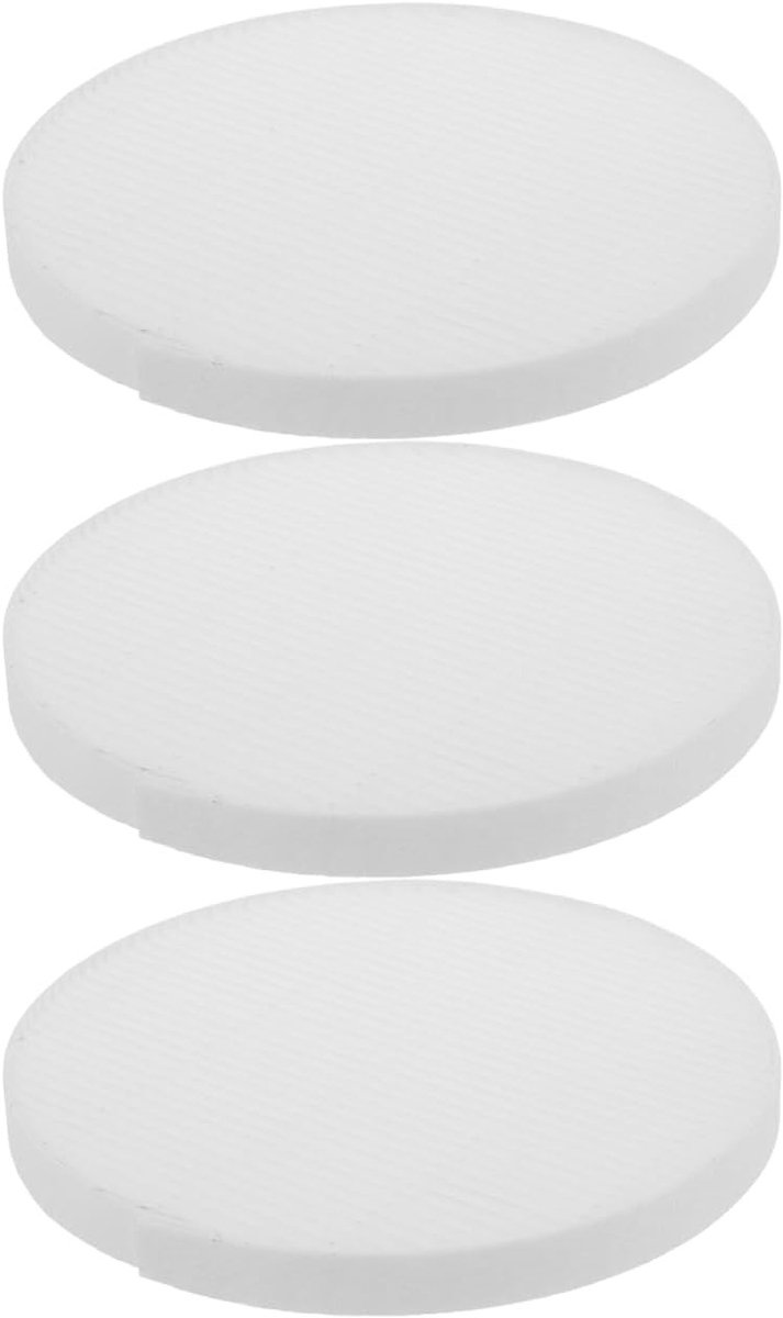 Set van 3 Vervangfilters voor Nagelstofzuiger, Rond, Herbruikbaar, 12 cm Diameter, Accessoires voor Manicure en Professioneel Gebruik