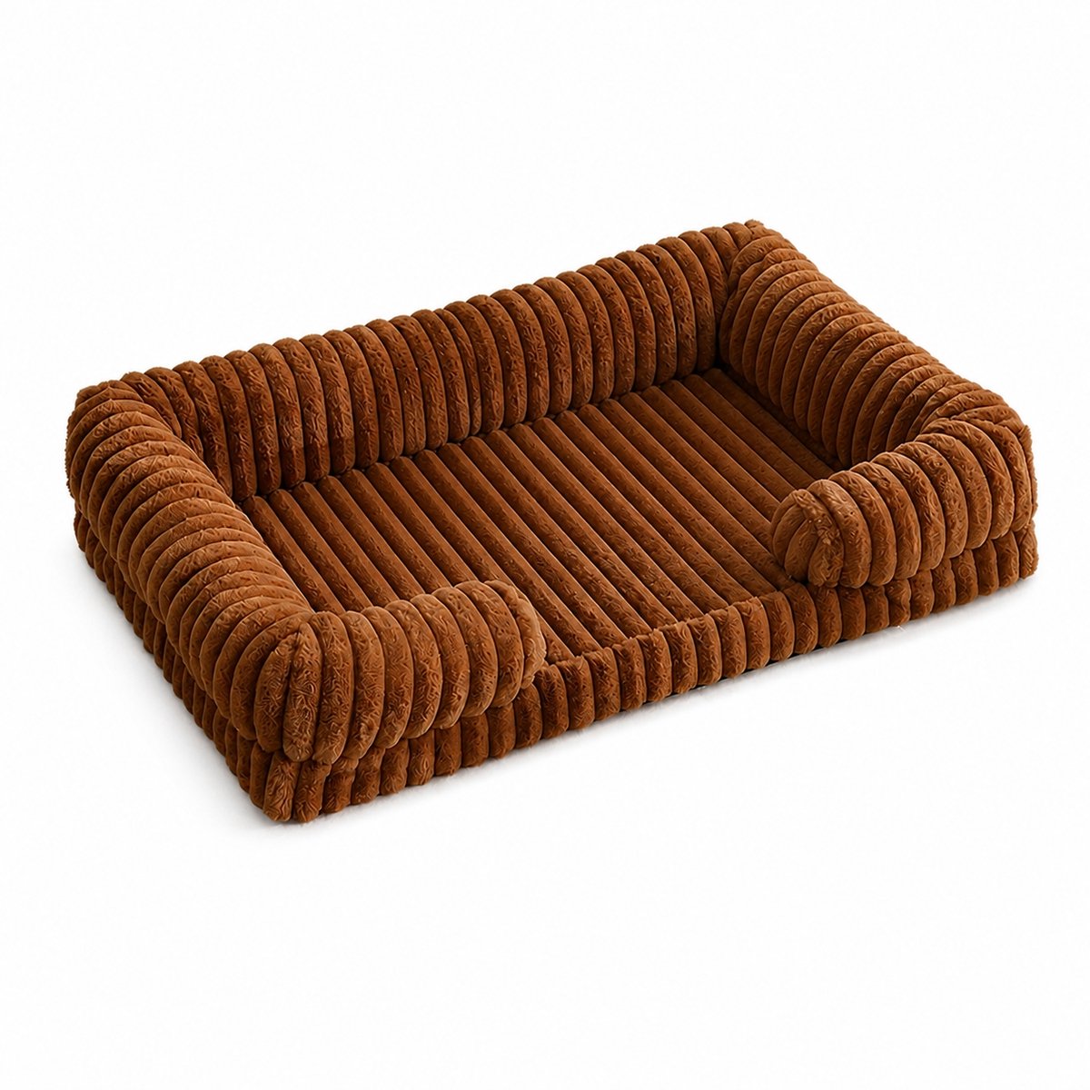 Sello! hondenmand – hondenbed – orthopedisch traagschuim – ergonomisch – druk verlagend – 100 x 65 x 20 cm – bruin/koffie