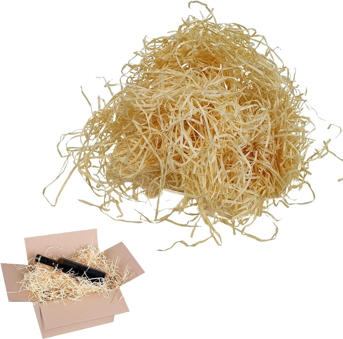 200g Versnipperd Papier Crinkle Cut Vulling voor Cadeauverpakking en Geschenkmanden (Bruin)