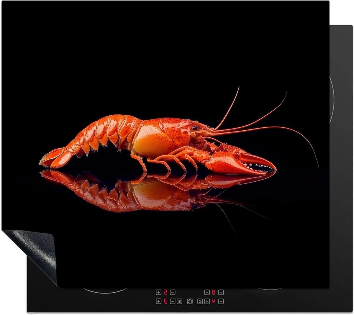 Inductie Beschermer - Kookplaat Afdekplaat - Keuken Werkruimte - Unieke Foto Print - 59x52 cm - Oranje Zwart