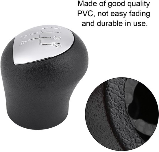 Versnellingspook Autostijl - Schakelpook - Auto Interieur - 5 Versnellingen - 6 cm Hoog - Zwart — afbeelding 5