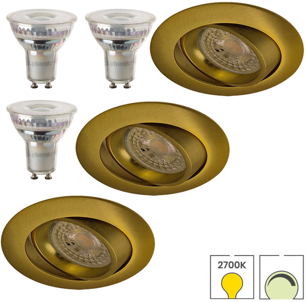 Lybardo - Inbouwspots - 8-pack - Spotjes Inbouw - Jupiter