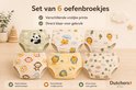 Set van zes oefenbroekjes met vrolijke dierenprints.