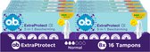 o.b. ExtraProtect Normal - 5-in-1 bescherming - tampons - tampon gemiddelde tot zwaardere menstruatiedagen - 8x16 Tampons