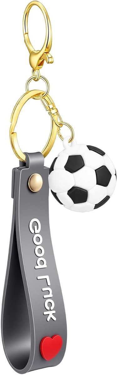 Inspirerende Siliconen Voetbal Sleutelhanger, Mini Sleutelhanger voor Sportfans, Leuke Geschenken voor School en Feestjes