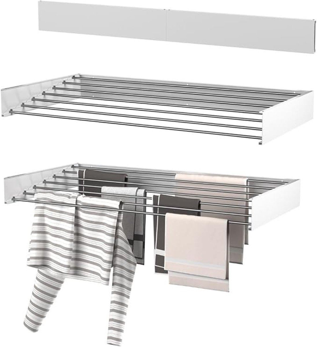 Inklapbaar Wanddroogrek 120 cm - 8,4 m Drooglengte
