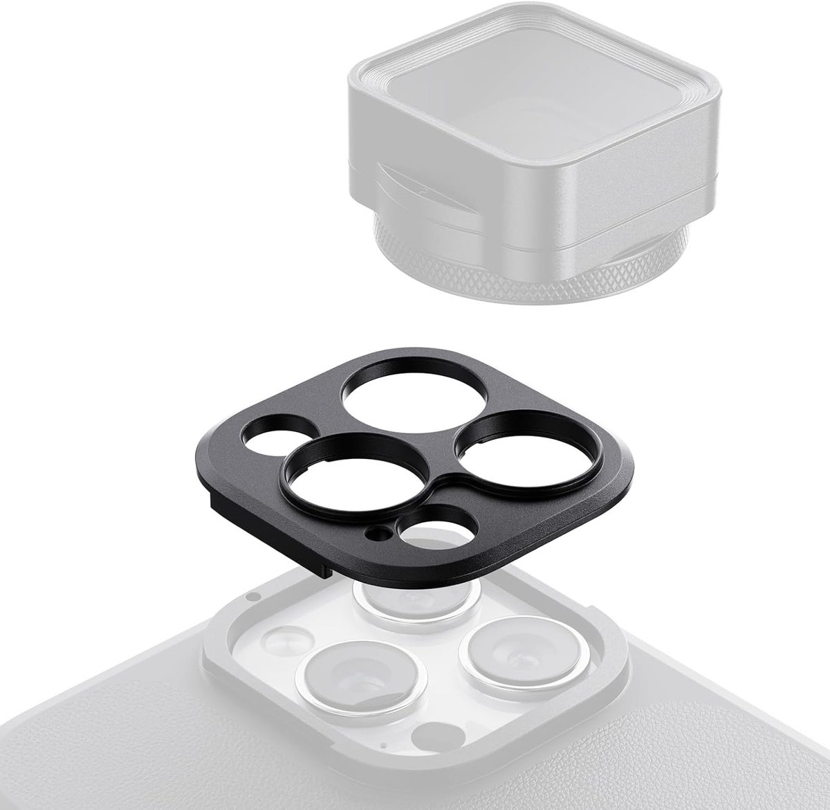 17mm Draad Lensmontageplaat voor iPhone 16 Serie Cage, Geschikt voor Smartphone Fotografie en Videografie - 4992