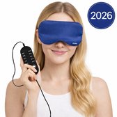 GRAPHENE TIMES Zijden oogmasker, verwarmd oogmasker met ver-infrarood fysiotherapie door elektriciteit, 3 temperatuurregeling, warm therapeutisch voor blefaritis, oogbelasting en droge ogen