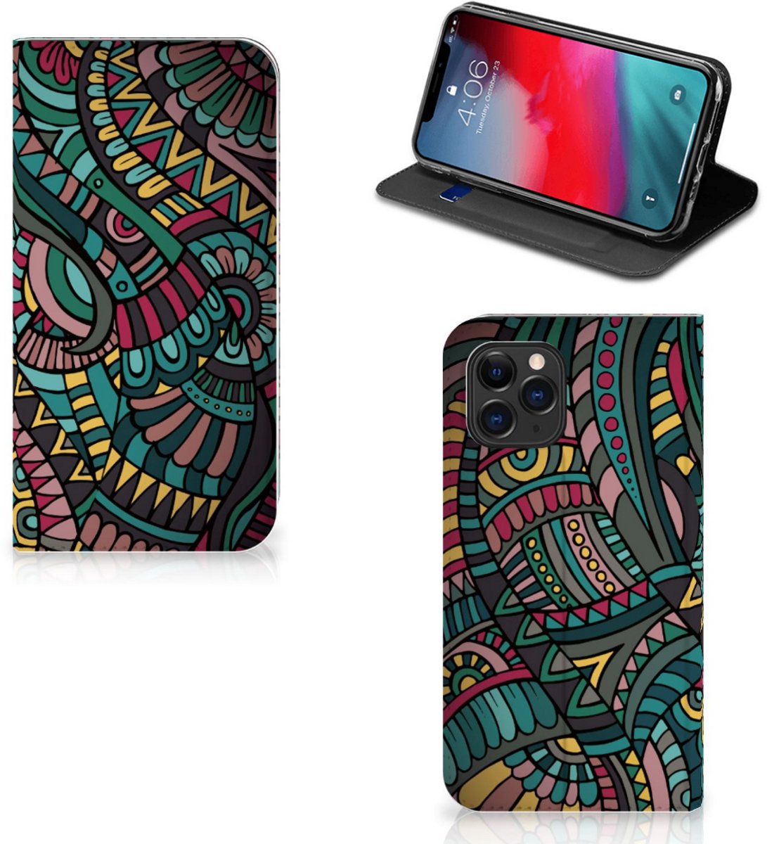 Apple iPhone 11 Pro Hoesje met Magneet Aztec