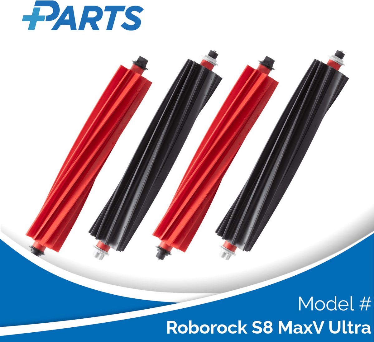 Roborock S8 MaxV Ultra Borstels (4 Stuks, Plus.Parts® alternatief voor 8.02.0322)