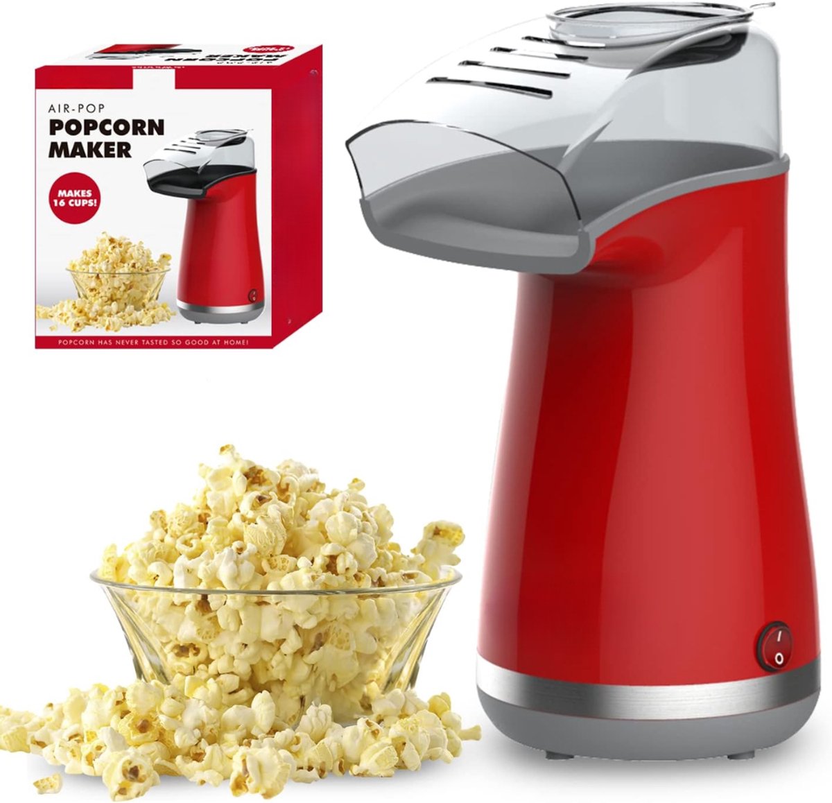 REN® Popcornmachine - Popcornmachine - Popcornmachine Princess - Rood - 25cm x 20cm x 30cm; 1.23 kg