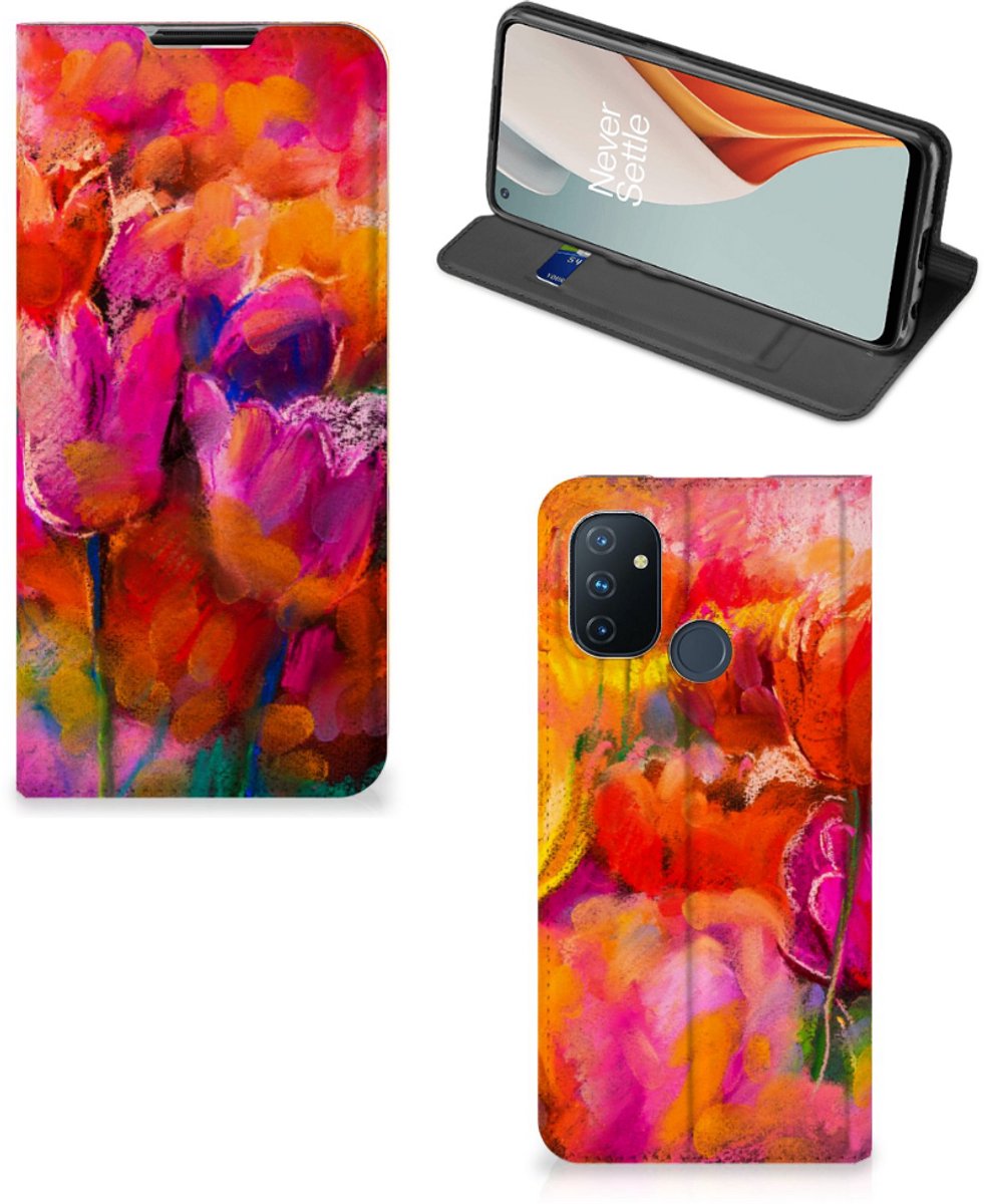 Bookcase OnePlus Nord N100 Tulips
