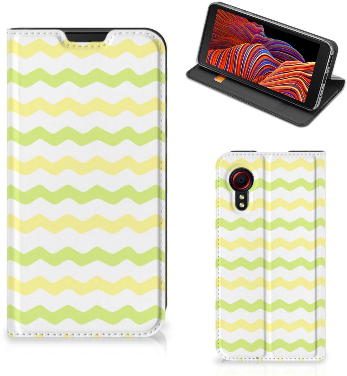 Samsung Galaxy Xcover 5 Hoesje met Magneet Waves Yellow