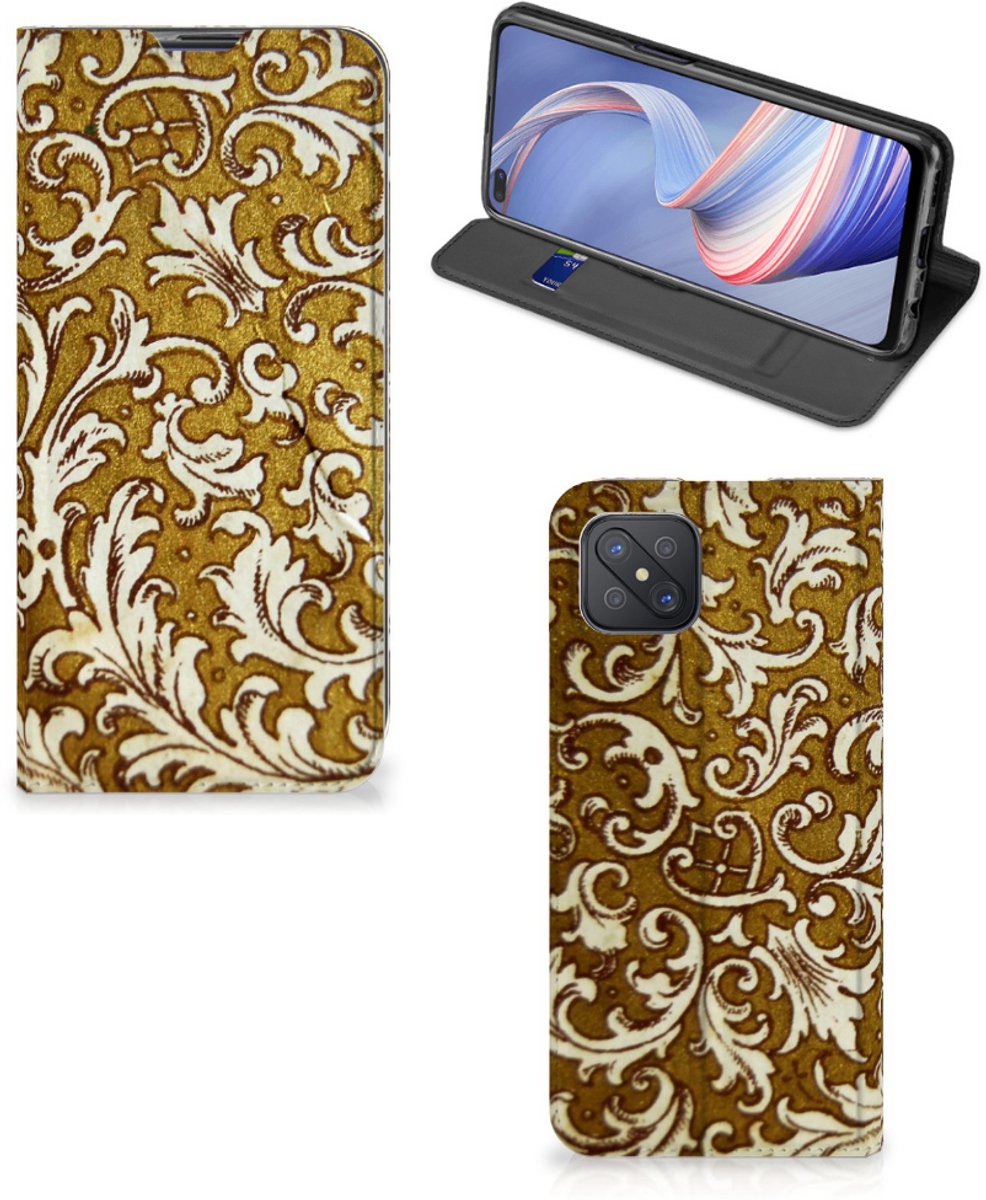 Telefoon Hoesje OPPO Reno4 Z 5G Barok Goud