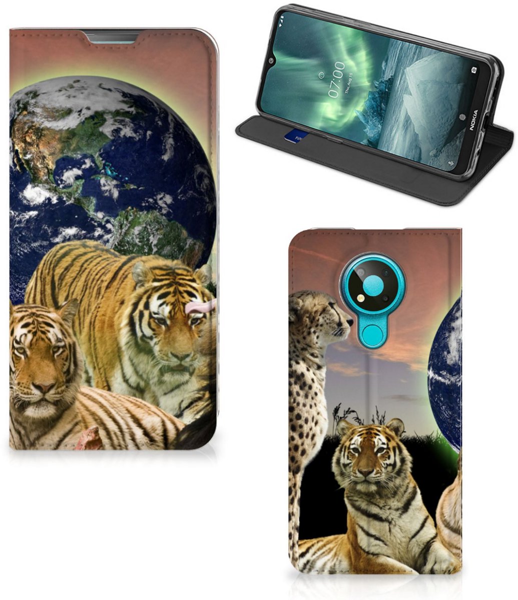 Standcase Hoesje voor Nokia 3.4 Hoesje maken Roofdieren