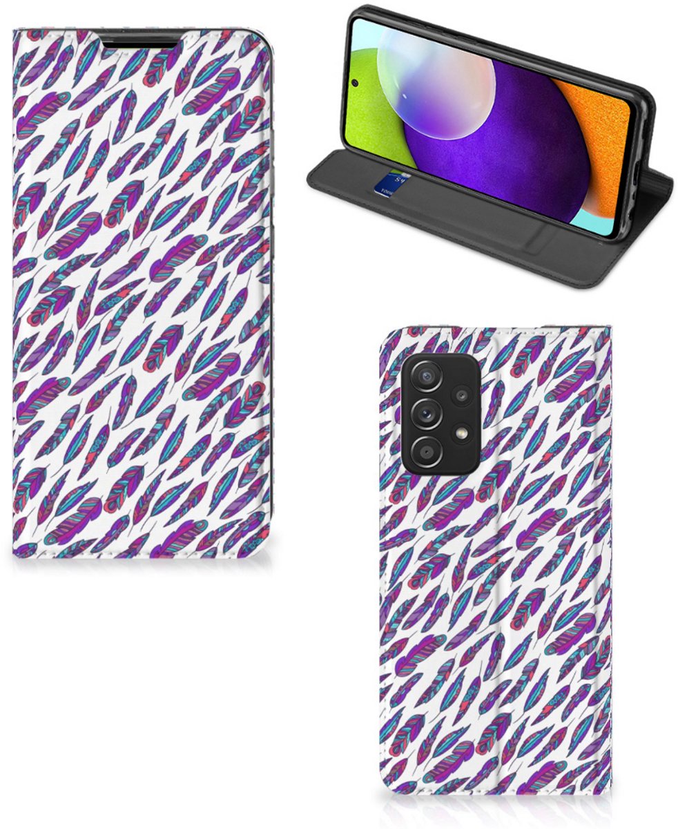 Samsung Galaxy A52 Hoesje met Magneet Feathers Color