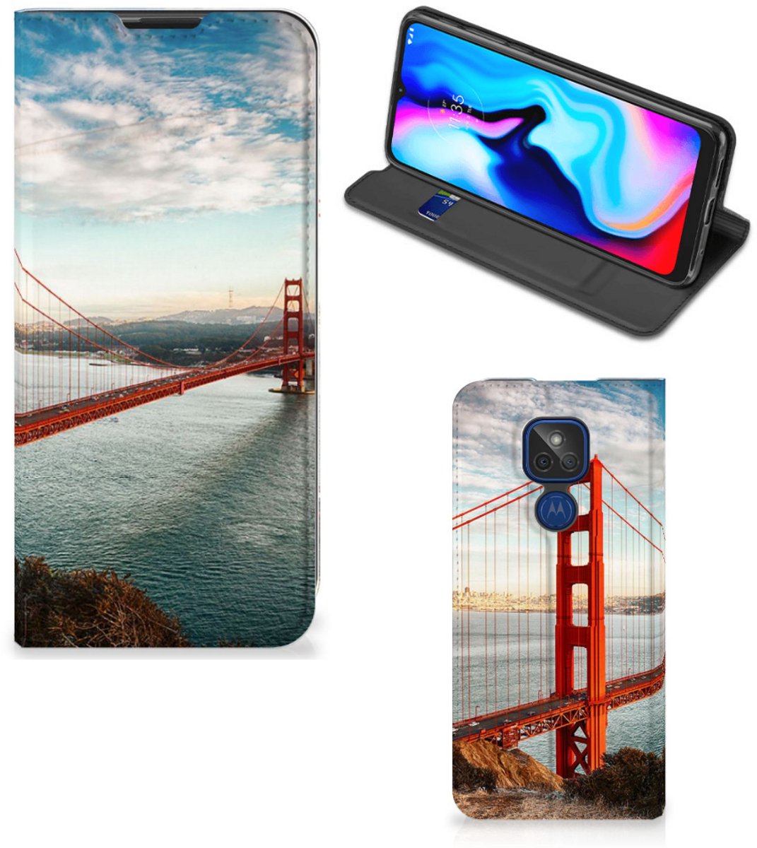 Motorola Moto G9 Play Book Cover Golden Gate Bridge