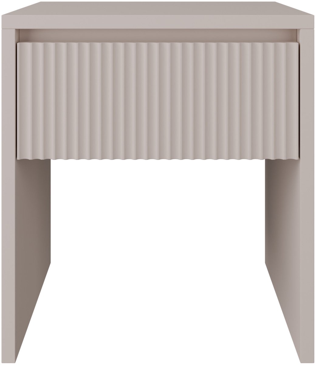Selsey Vemmi – Nachtkastje met lade, kasjmierbeige, 45 cm