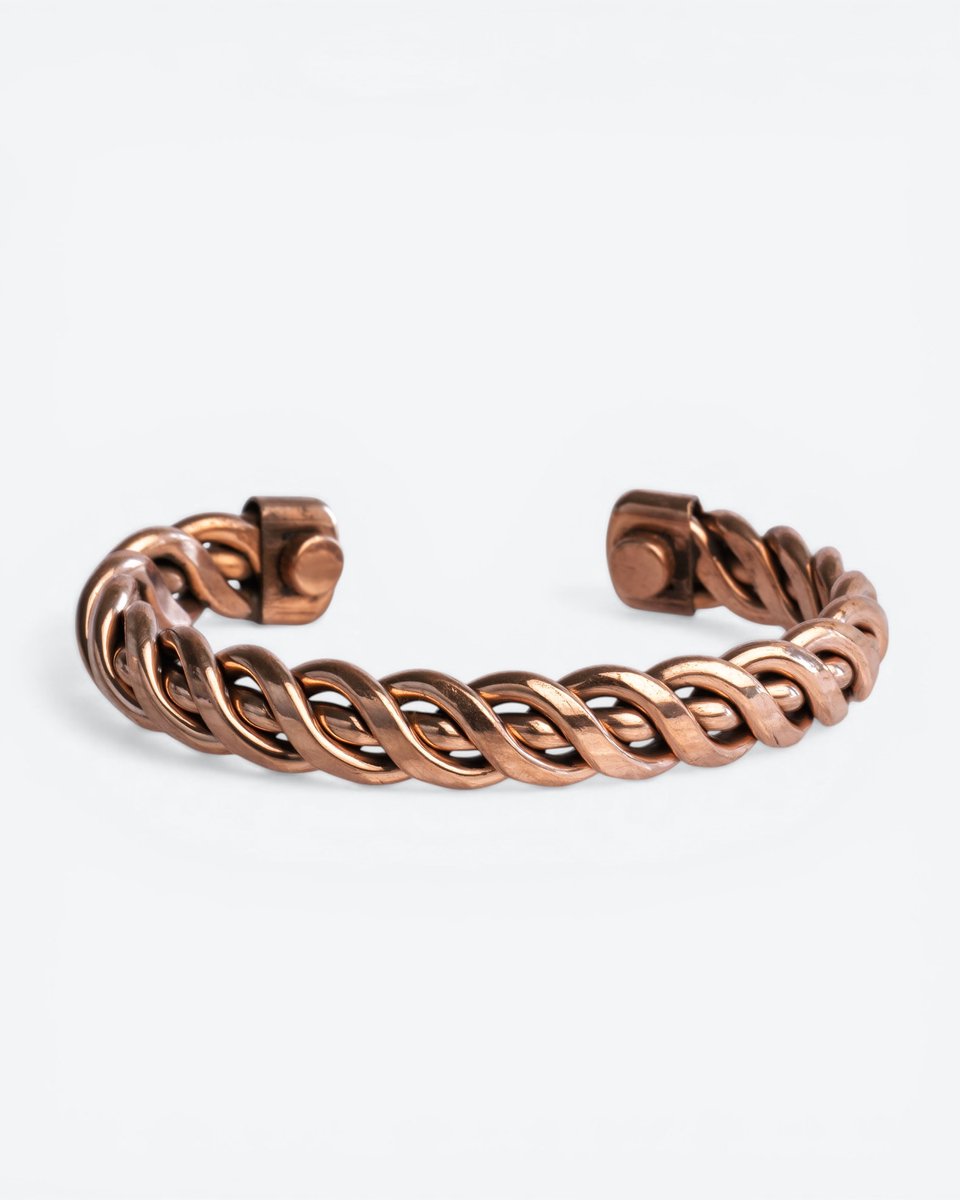 Koperen Magneet Armband - Dames - gedraaid - maat M - DEVA Loves
