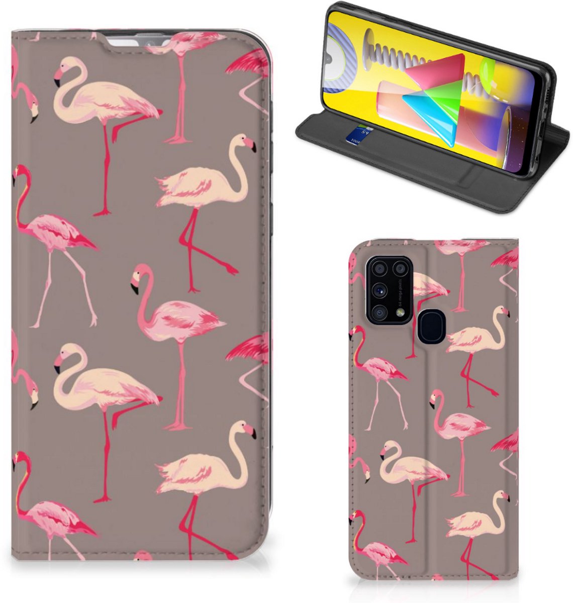 Samsung Galaxy M31 Hoesje maken Flamingo