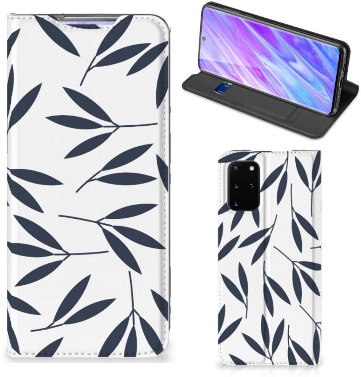 Samsung Galaxy S20 Plus Smart Cover Leaves Blue