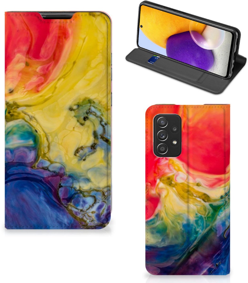 Bookcase Samsung Galaxy A72 (5G/4G) Watercolor Dark