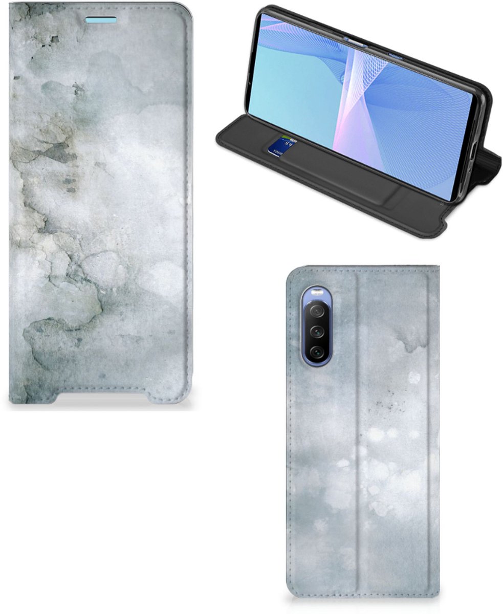 Bookcase Sony Xperia 10 III Painting Grey