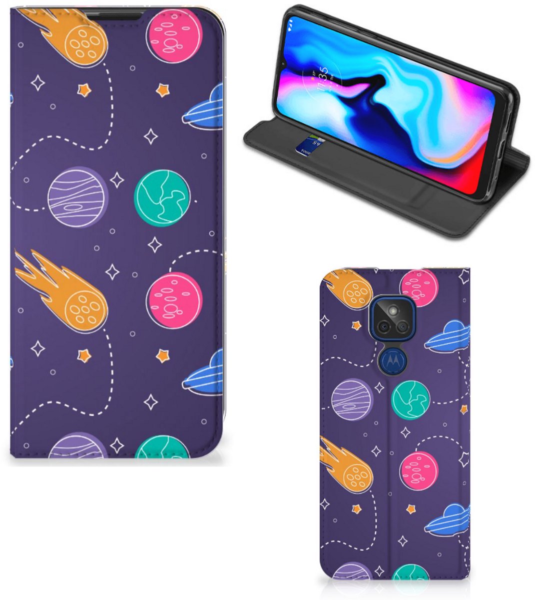 Motorola Moto G9 Play Hippe Standcase Space