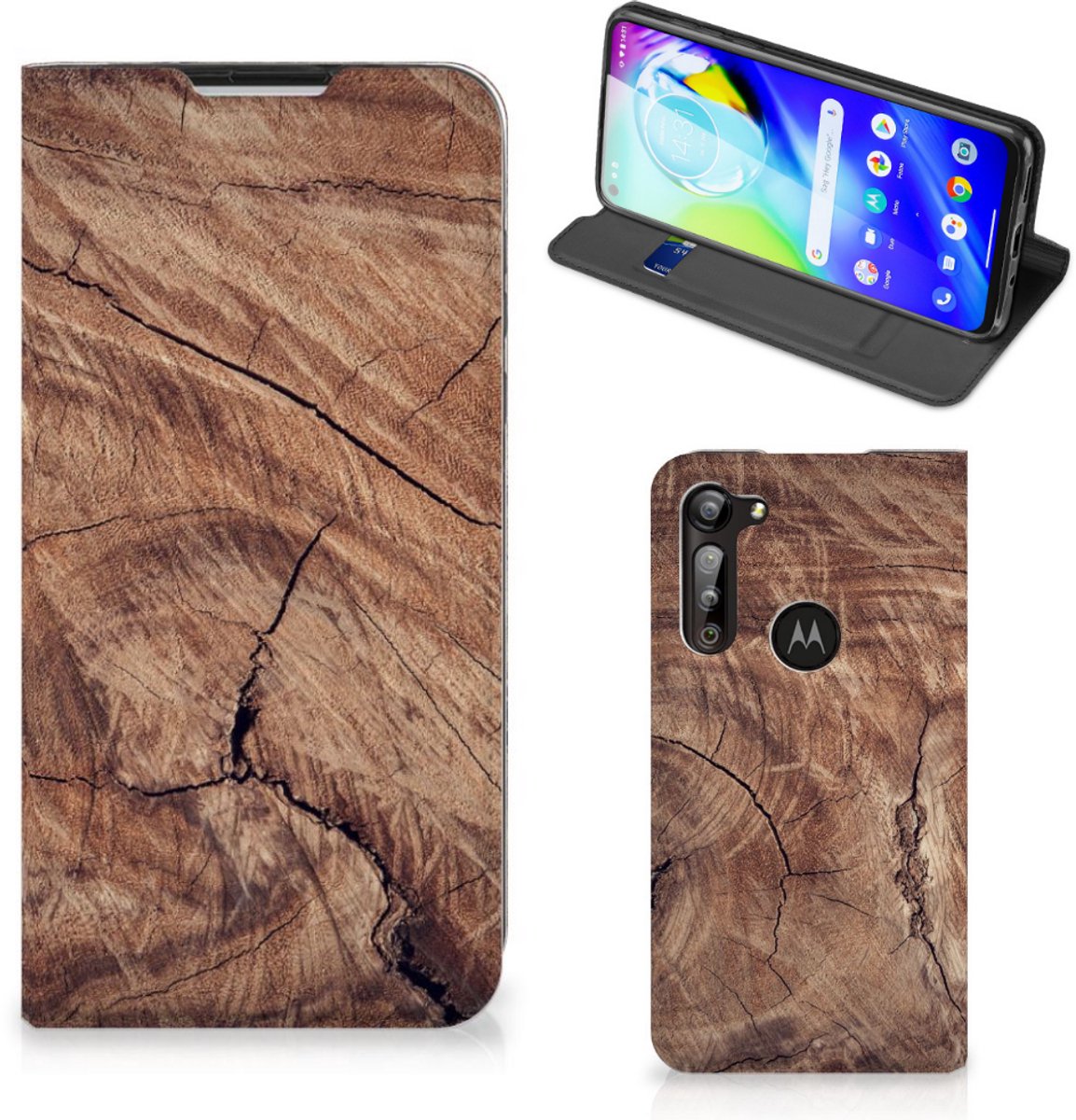 Motorola Moto G8 Power Book Wallet Case Tree Trunk