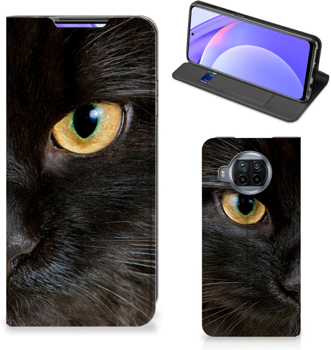 Xiaomi Mi 10T Lite Hoesje maken Zwarte Kat