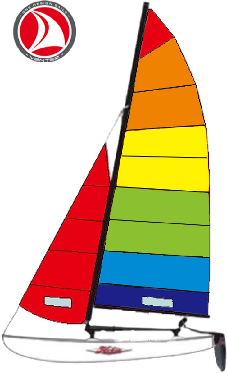 Ventoz Hobie Cat 16 - Grootzeil Rainbow