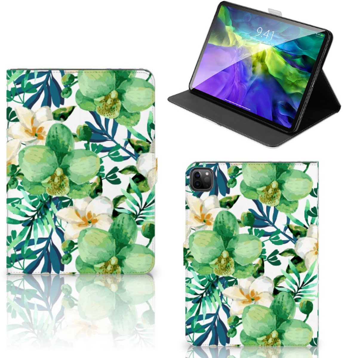 iPad Pro 11 2020/2021/2022 Tablet Cover Orchidee Groen