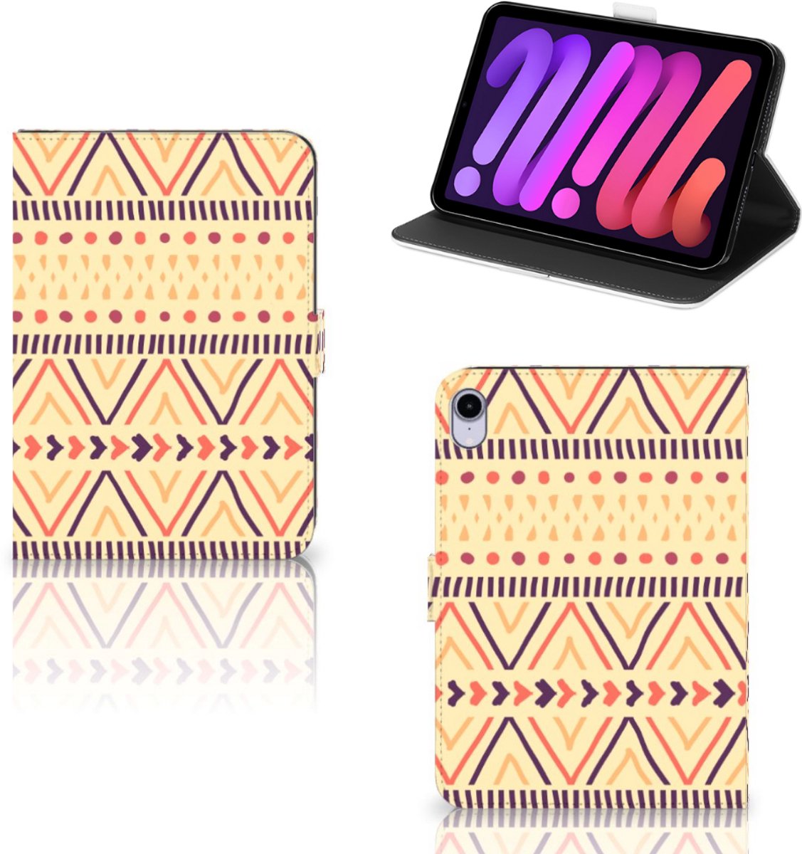 iPad Mini 6 (2021) Tablet Hoes Aztec Yellow