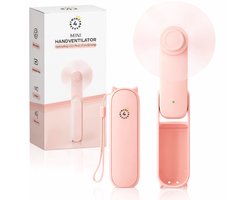 Twenty4seven® Mini Handventilator met Spiegeltje en Zaklamp – Draagbare Ventilator Oplaadbaar – Waaier Handwaaier – Tafelventilator Draadloos – Hand Fan met 3 standen